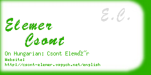 elemer csont business card